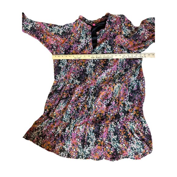 💖Vince Camuto XXL Floral Print Dress With Ruffle Collar & Long Sleeves - Picture 7 of 8